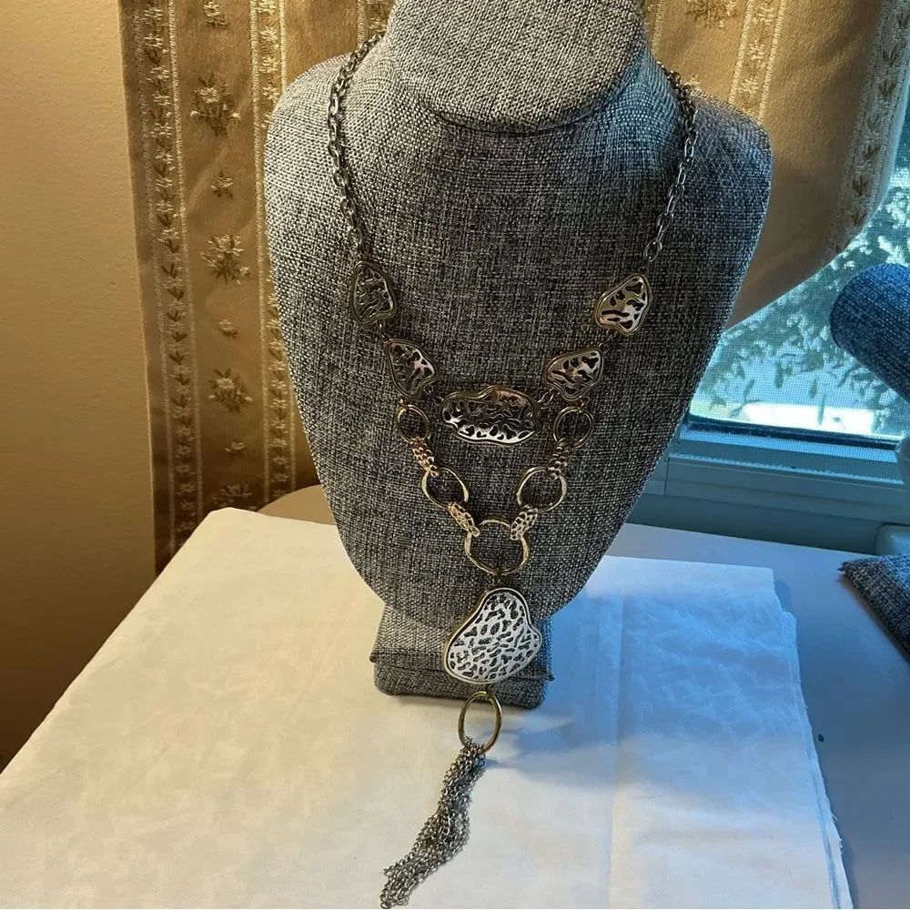 Erica Lyons Brand Elegant Silver and Gold Necklace